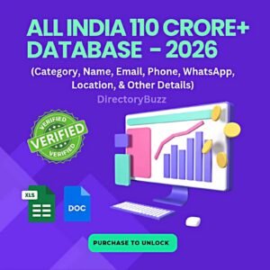 India’s Largest Verified PAN-India Database – 110 Crore+ High-Intent Leads (2026 Updated)