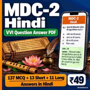 MDC-2 Hindi Question Answer PDF with 137 MCQ, short and long answers in simple Hindi