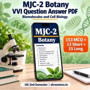 MJC-2 Botany VVI question answer PDF with MCQ, short and long answers